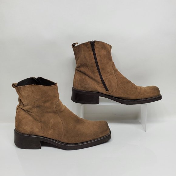 Aldo Other - Aldo Mens Leather Brown Square Toe Ankle Boots
